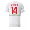 Maillot de Supporter Suisse Steven Zuber 14 Extérieur Coupe du Monde 2022 Pour Homme